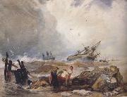 John sell cotman Lee Shore,with the Wreck of the Houghton Pictures (mk47) oil painting